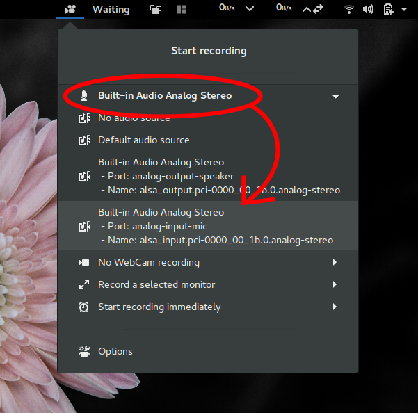 EasyScreenCast GNOME Shell Extension for Recording Screen + Audio