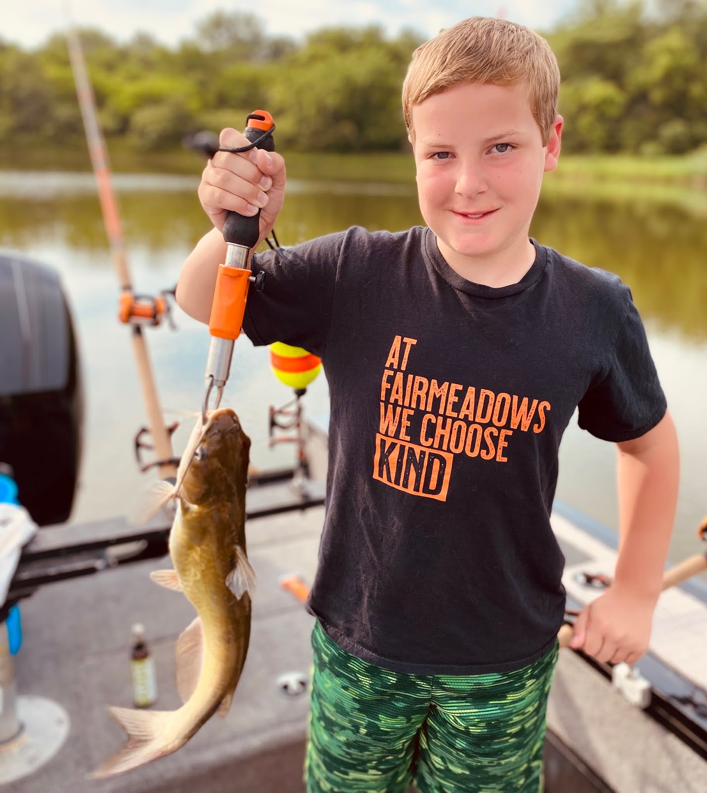 Charlie’s first catfish