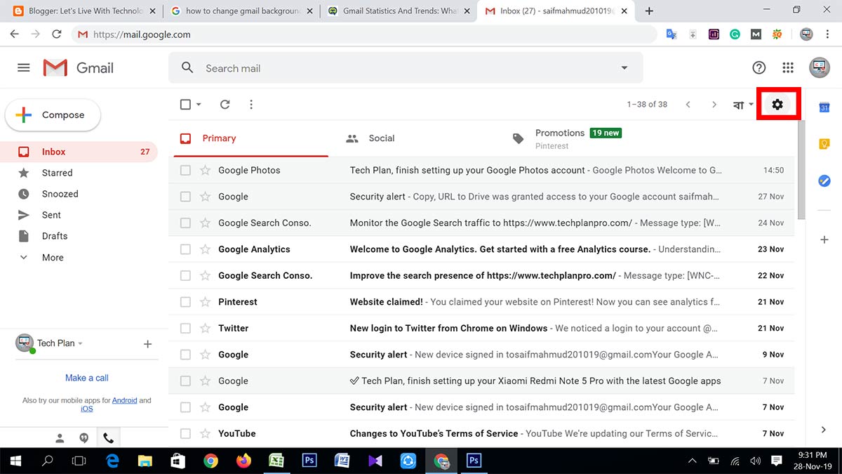How to Change Gmail Background with Few Easy Steps Let's Live With Technology!
