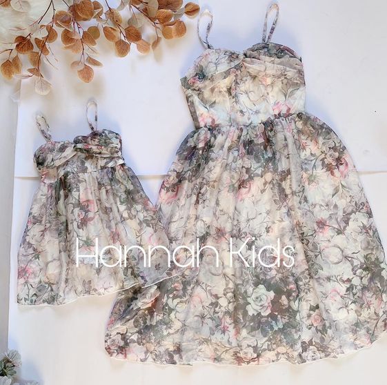 ĐẦM MAXI HOA HỒNG XANH ĐÁ