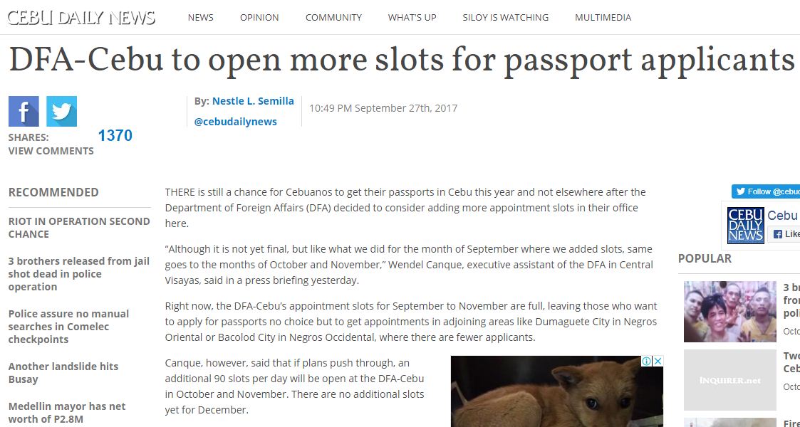 Dfa cebu passport renewal