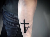 Simple 3d Cross Tattoo