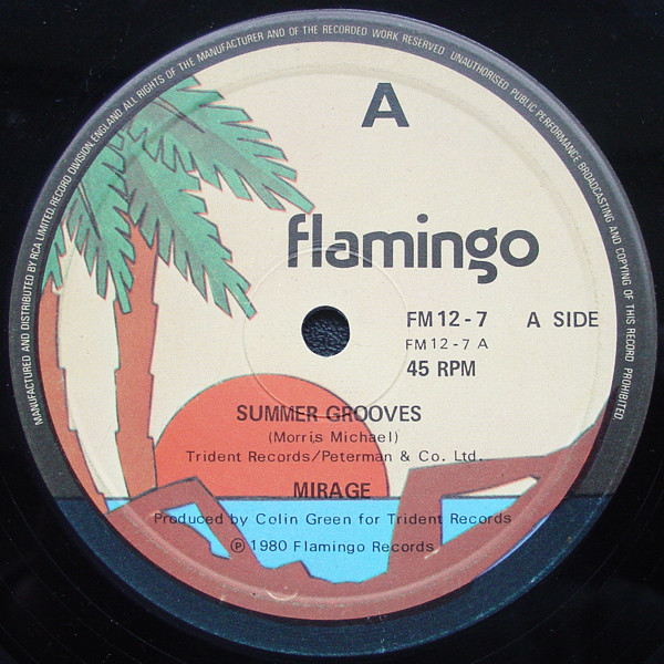 Summer Groove лагерь. Mirage Summer Grooves DJ S Rework. 10", 45 RPM Single, Limited Edition, Partially Mixed. Groovin by Morris gg-60z.
