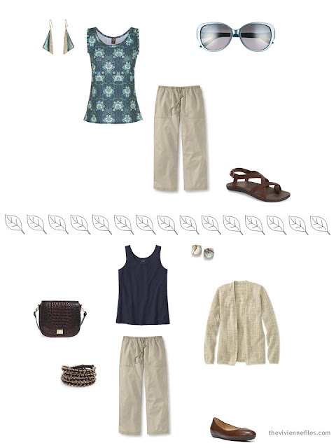 2 ways to style beige linen capris for a summer vacation 2 ways to style beige linen capris for a summer vacation