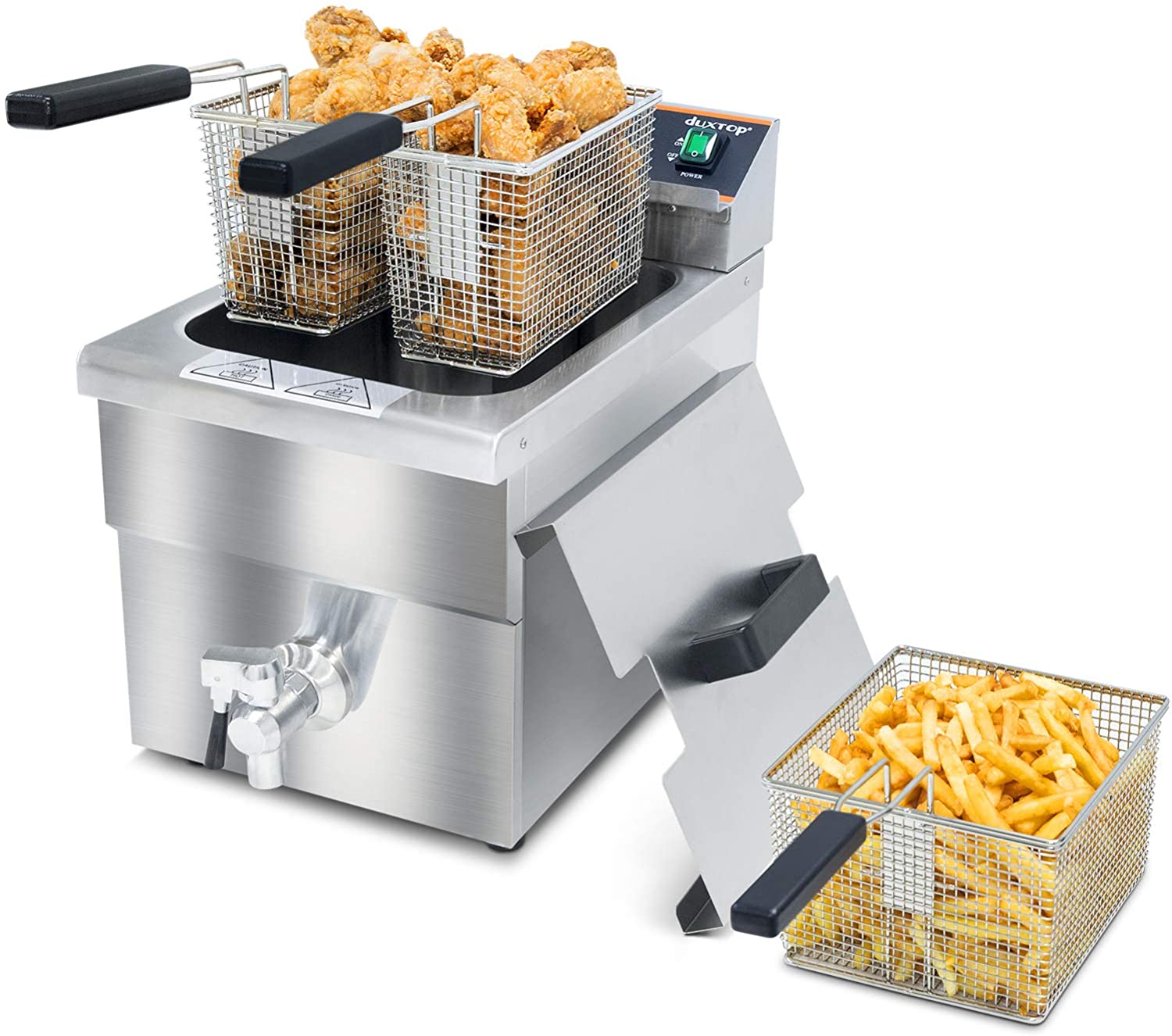 Duxtop Commercial Deep Fryer with Basket, Professional Induction Deep