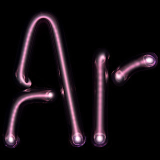 Neon tüpünde Argon gazının oluşturduğu renk
