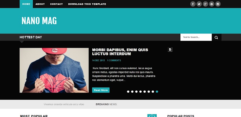 Nano Mag Free Blogger Template
