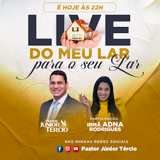 Criação de Banner de Live Pastor Júnior Tércio