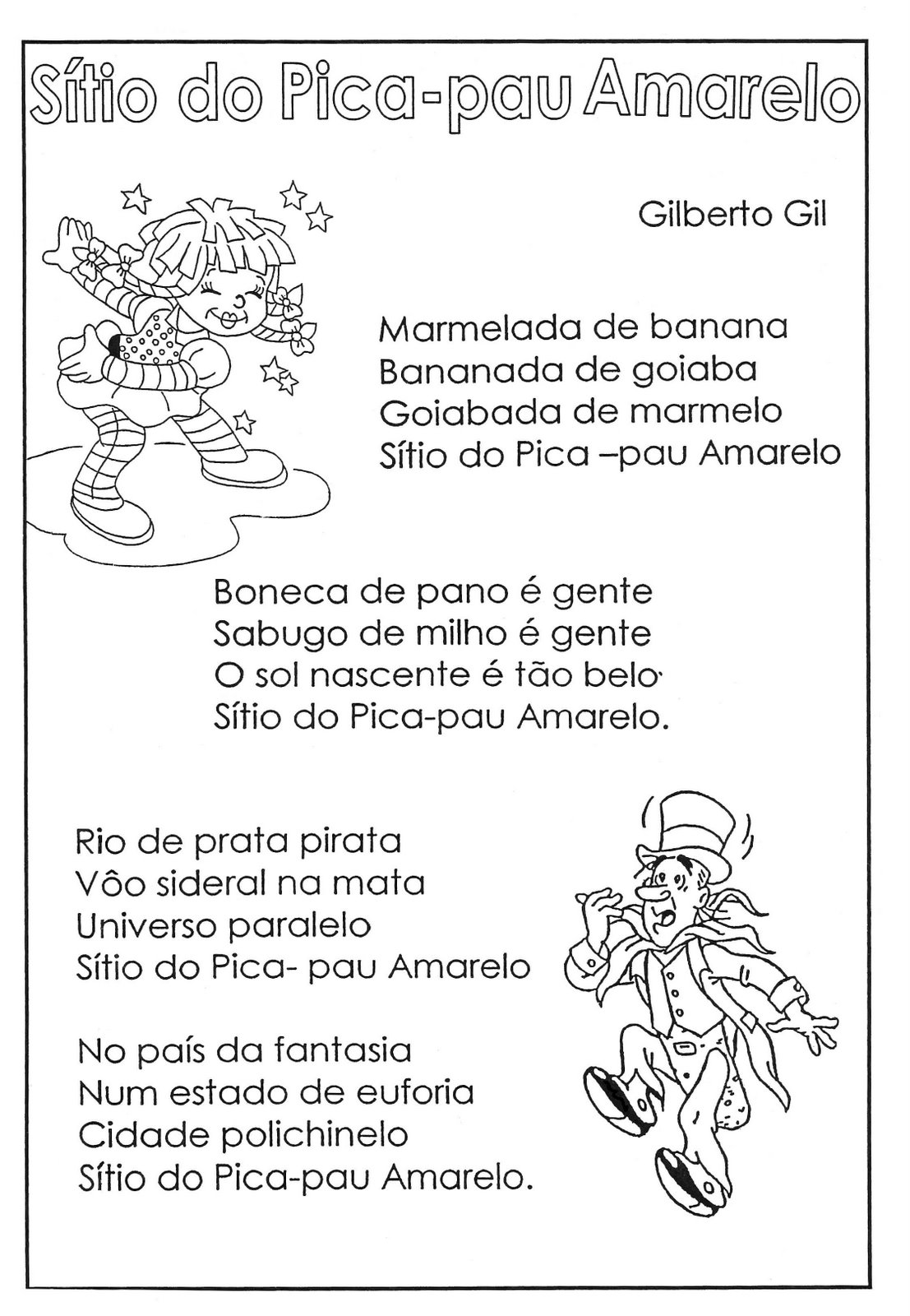 ♥Sugestão De Atividade Escolar♥ Atividades Sítio do Pica Pau Amarelo