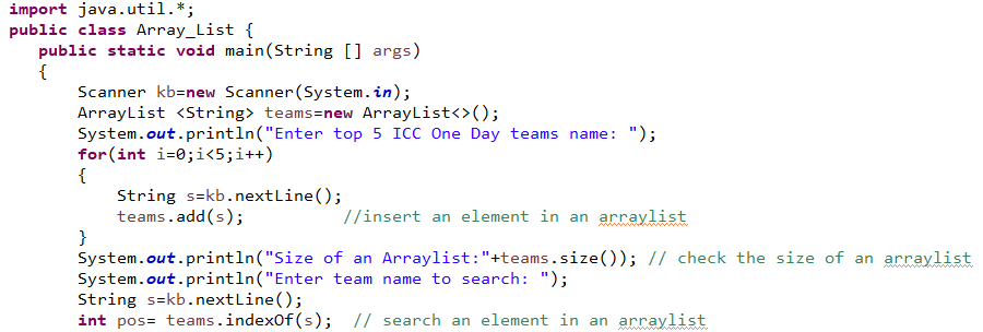 ArrayList in Java