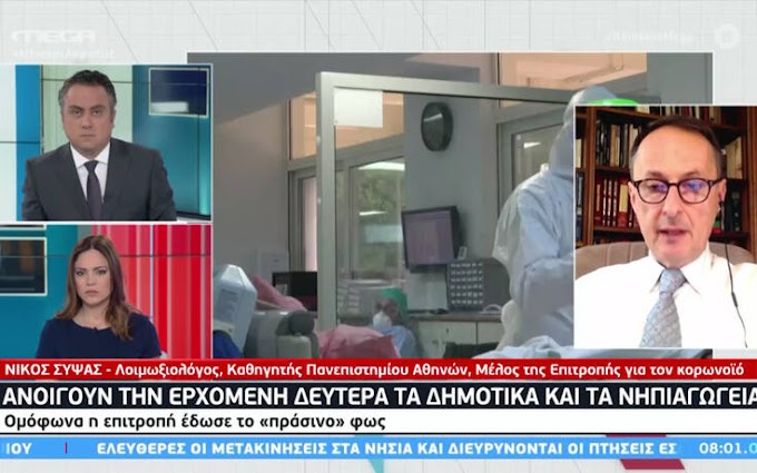 Σύψας: Τα σχολεία έχουν μικρό ρόλο στην εξάπλωση της πανδημίας – Τα παιδιά κινδυνεύουν λιγότερο