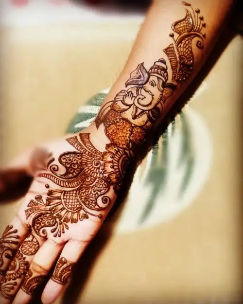 full-hands-mehndi-design-54 ganesha-pattern-full-hands-mehndi-design