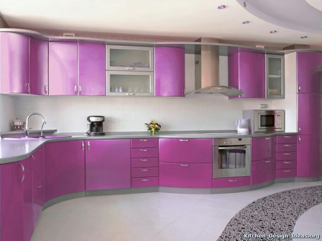 purple kitchen designs