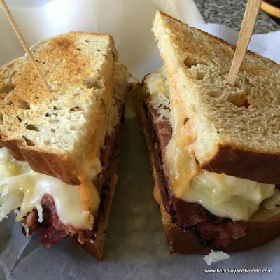 hot pastrami sandwich at Geppetto's Caffe in Orinda, California