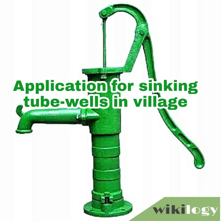 Application to the Chairman of Union Council for sinking tube-wells in the village