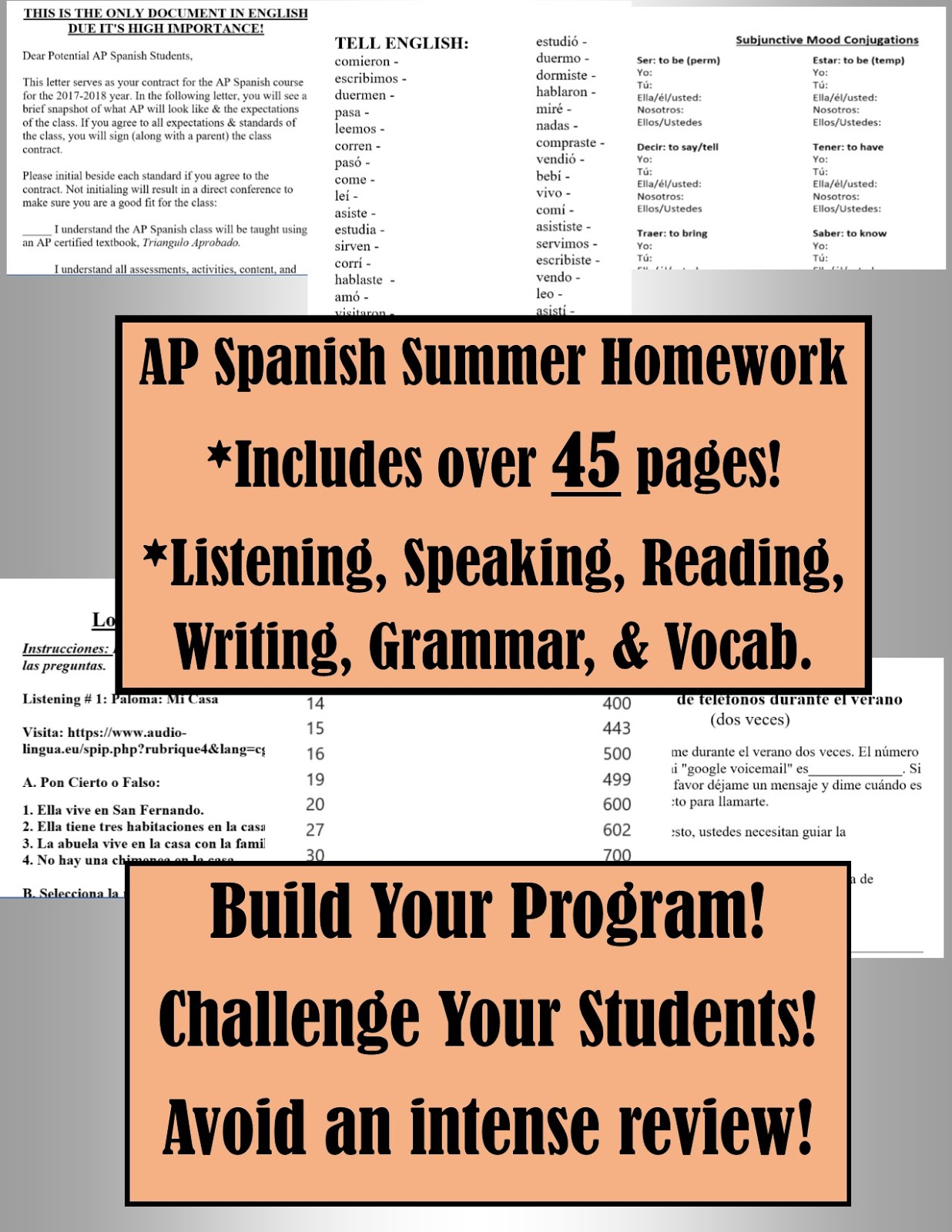 ap summer homework