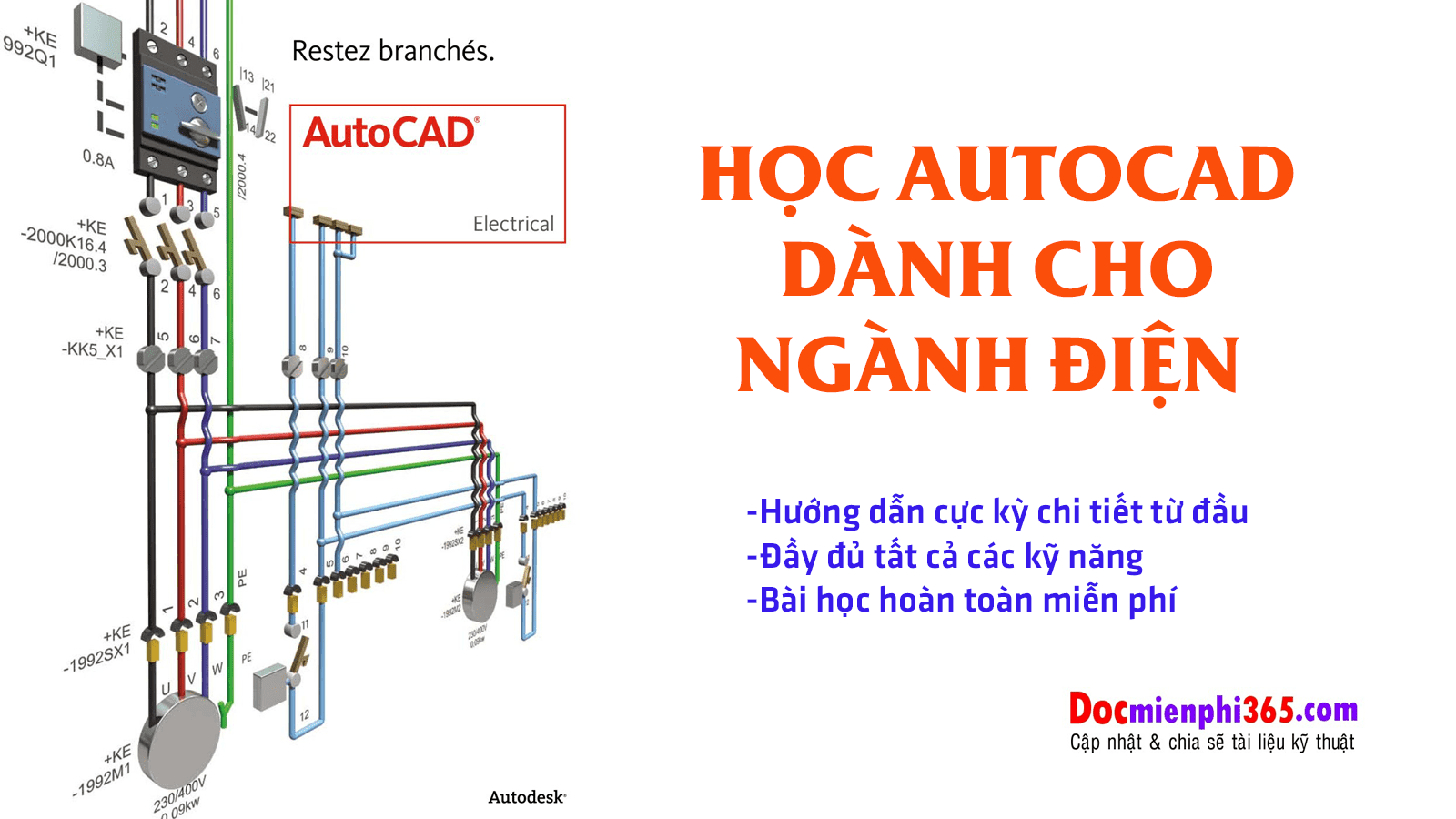 Hướng Dẫn Học Autocad Dành Cho Ngành Điện | Hay & Hoàn Toàn Miễn Phí |  Cadcamcnc