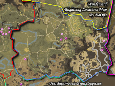 Windsward blightcrag locations map