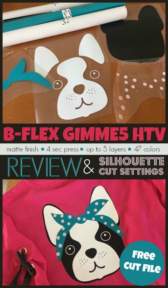 BFlex GIMME5 HTV Review and Silhouette Cut Settings (Free Cut File