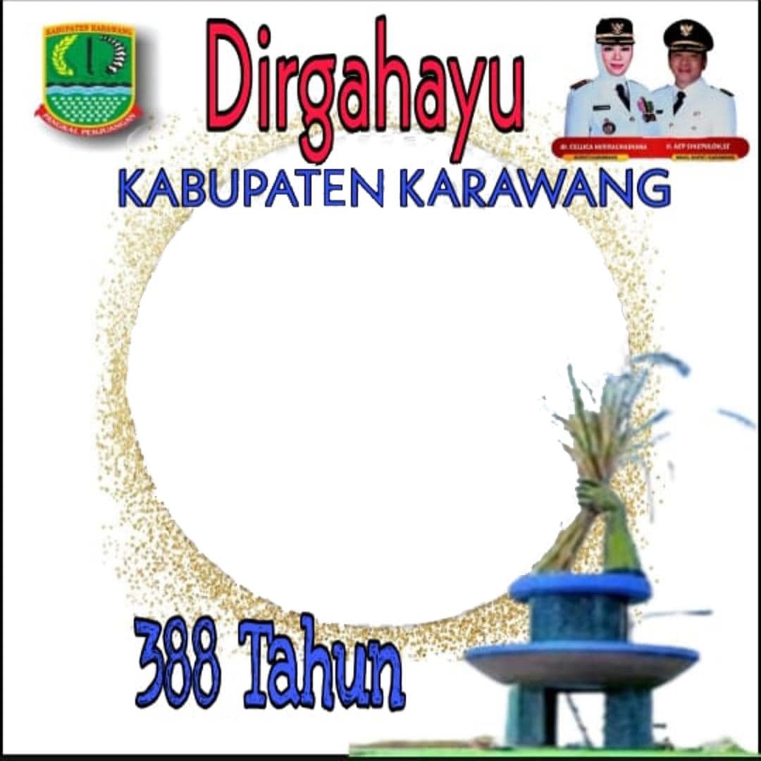 Download Frame Bingkai Twibbon Dirgahayu Kabupaten Karawang 2021