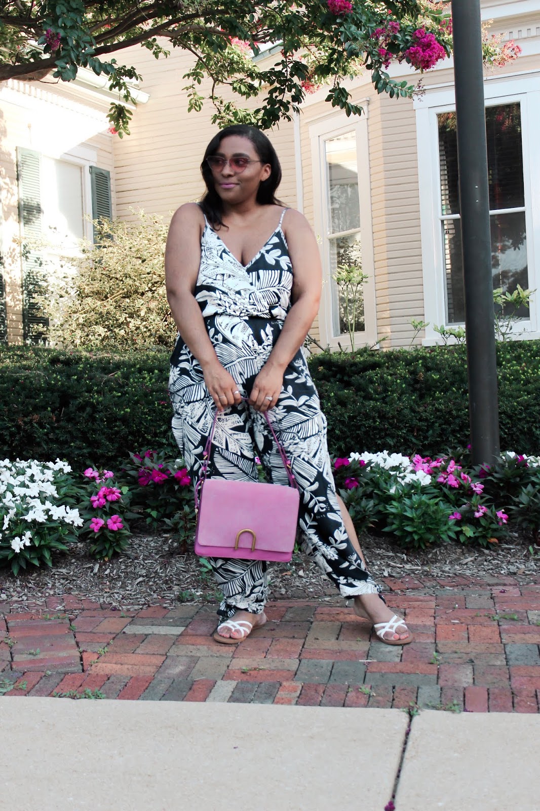 palm print, shein, shein clothes, jumpsuit, summer outfits