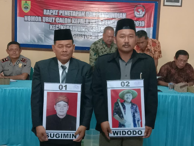Penetapan Nomor Undian Calon Kepala Desa Pengkok