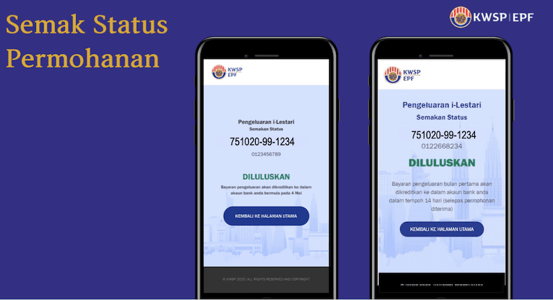 Cara Semak Status Permohonan I Lestari Kwsp Tcer My