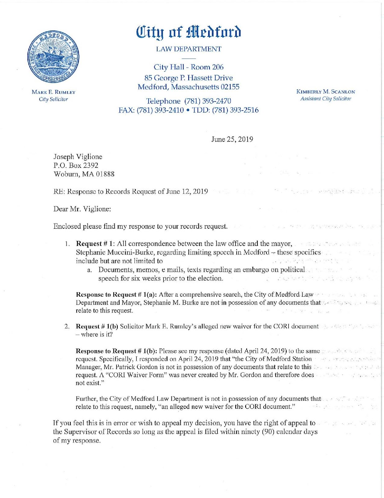 An Open Letter to Michael Marks PUBLIC RECORDS REQUEST RESPONSE by