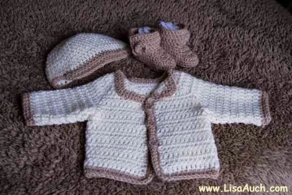 Crochet baby newborn cardigan sweater EASY