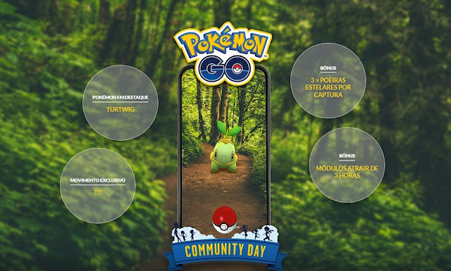 Pokémon GO (Mobile): dia comunitário de setembro destacará Turtwig