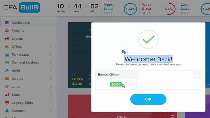 طريقة حصول على 5 دولار bonus من موقع ( cpabuild ) طريقة حصول على 5 دولار bonus من موقع ( cpabuild )