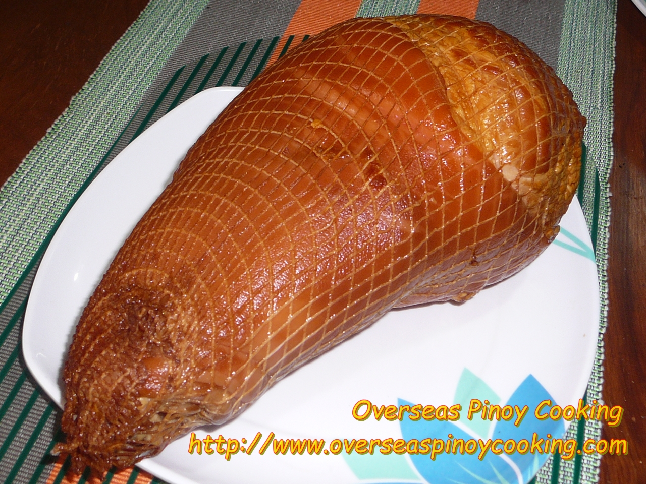 Pinoy Pineapple Glazed Ham, Pinoy Style Easter Ham