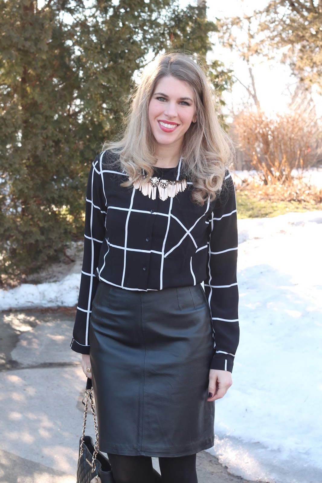 Making a Leather Skirt Workplace Appropriate I do deClaire