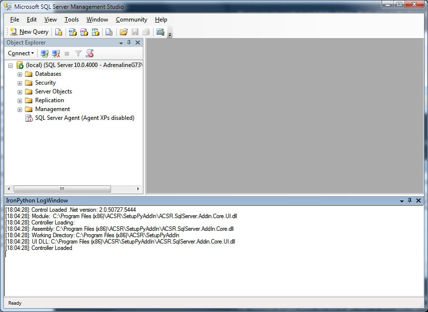 The Walking Dev: SQL Server Management Studio SSMS 2008 R2 Add-In From ...