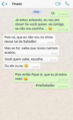 Fã termina namoro para ir ao show de Wesley Safadão e bomba na web