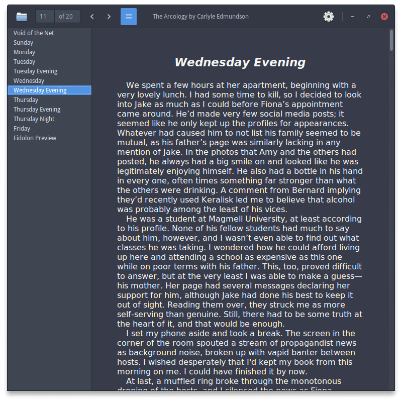 Linux и Android Easy Ebook Viewer простой ридер ePub в Linux