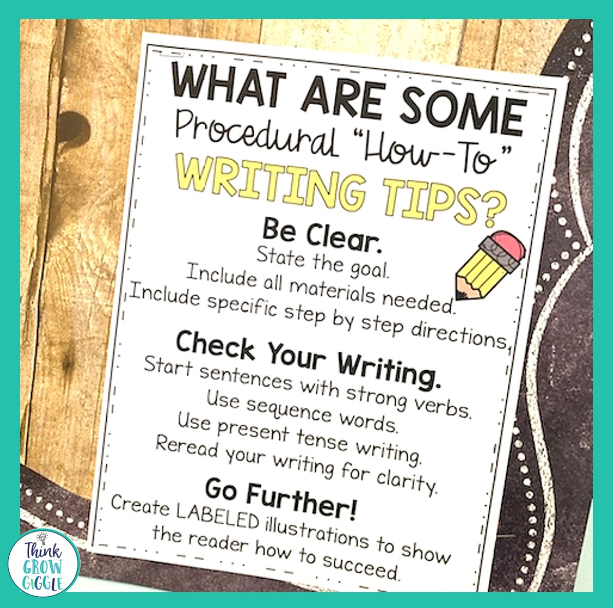 3 Easy To Implement Tips To Teach Procedural Writing Think Grow Giggle