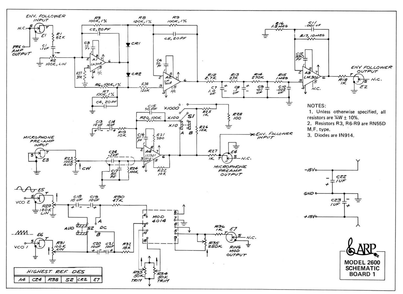Eddy Bergman.com: Synthesizer Build part-20: ARP2600 ENVELOPE FOLLOWER