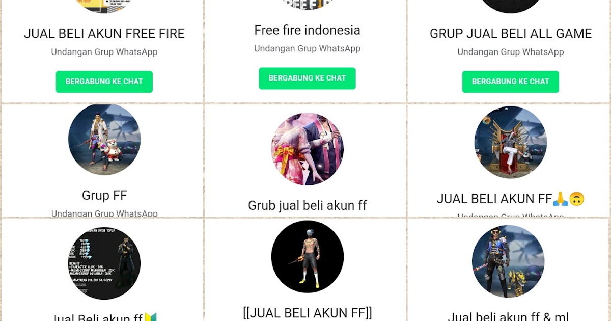Grup Wa Jual Beli Akun Ff Link Grup Whatsapp Freefire