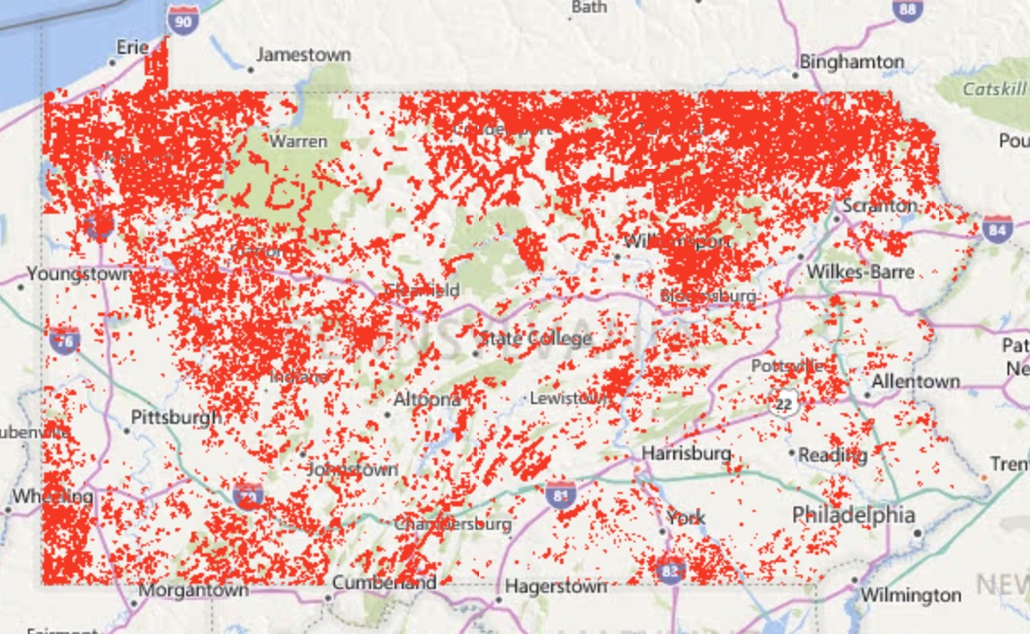 This Map Shows Where Road Dumping - PSUunpavedRoadsMap