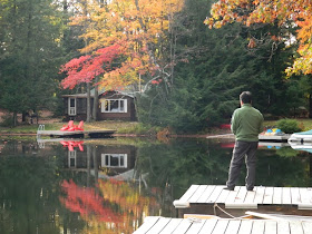 Lake Muskoka fall colours still water fishing by garden muses--a Toronto gardening blog