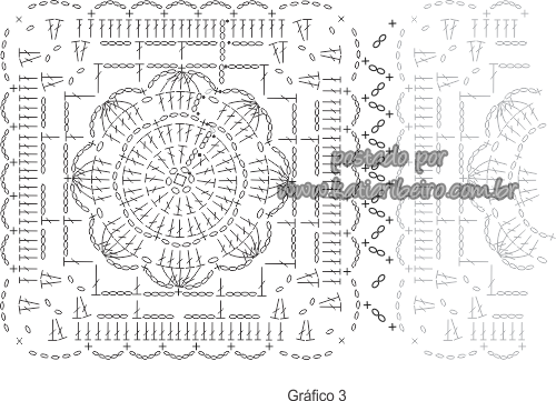 saias longas de croche com graficos e receitas