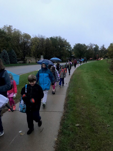 Walk-to-School Day at Roosevelt