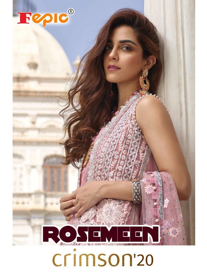  Fepic Rosemeen Crimson 20 Georgette Salwar Kameez Collection Wholesale Rate