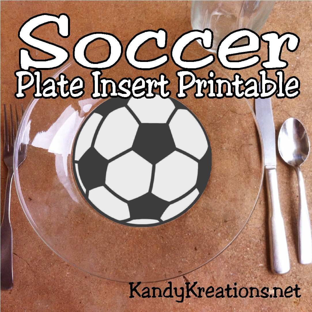 DIY Party Mom Soccer Plate Insert Printable