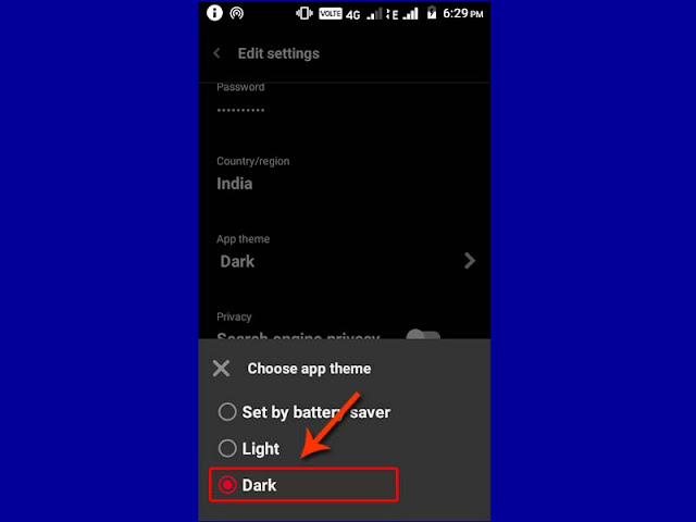How to enable Dark mode in Pinterest
