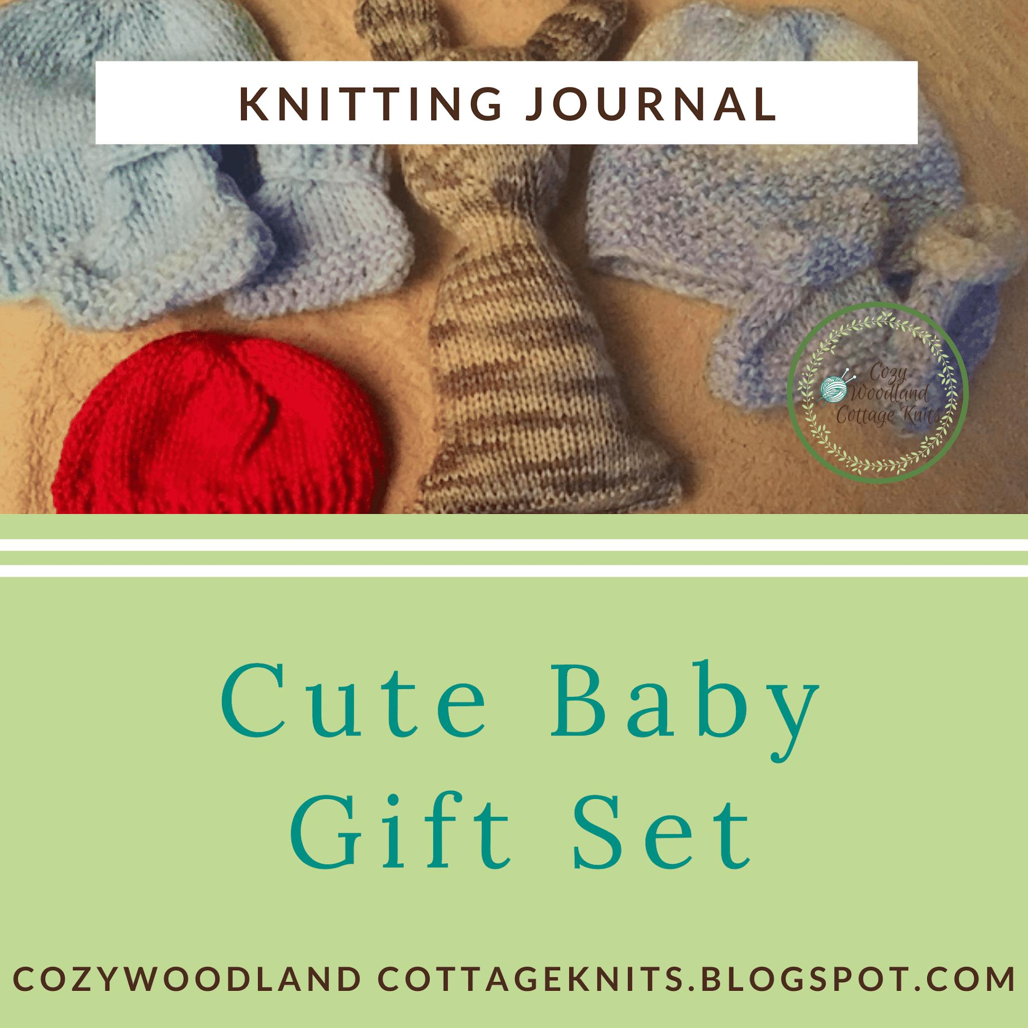 Cozy Woodland Cottage Knits Knitted baby gift set