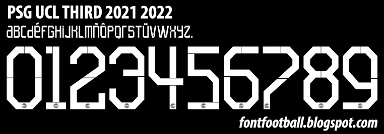 FONT FOOTBALL Font Vector PSG Paris Saint Germain Third 3rd UEFA UCL