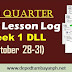 Week 1 3rd Quarter Daily Lesson Log Dll October 28 31 Deped
