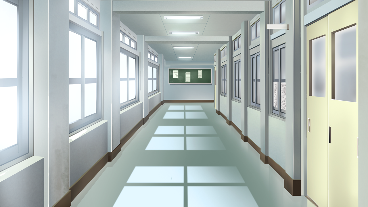 Anime Landscape: Anime School Hall Background